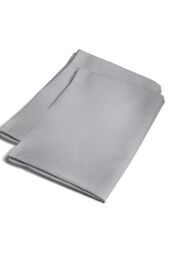 Serene 'Plain Dyed' Soft Touch Pair of Housewife Pillowcases in Silver - Size: Standard Pillow Case - thumbnail 2