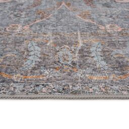 Kukoon Blue Distressed Soft Washable & Liquid Repellent Living Room Area Rug in Mid Blue - Size: 240 cm x 330 cm - thumbnail 9