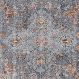 Kukoon Blue Distressed Soft Washable & Liquid Repellent Living Room Area Rug in Mid Blue - Size: 240 cm x 330 cm - thumbnail 8