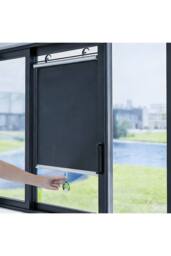 Living and Home 125cm H Set of 2 Roller Blinds Window Shades in Black - Size: 50 cm - thumbnail 3