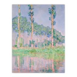Artery8 Claude Monet Framed Wall Art Print Poplars Pink Effect Landscape - Size: A4 - thumbnail 3