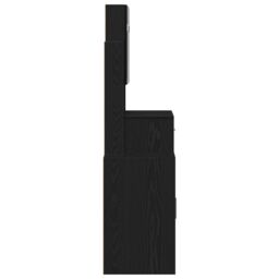 Berkfield Home Dressing Table with Mirror&LED Lights Black Oak Engineered Wood - thumbnail 8