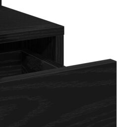 Berkfield Home Dressing Table with Mirror&LED Lights Black Oak Engineered Wood - thumbnail 9