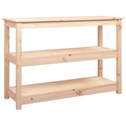Berkfield Home Console Table 110x40x74 cm Solid Wood Pine in Brown - Size: 110 x 40 x 74 cm - thumbnail 2
