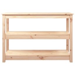 Berkfield Home Console Table 110x40x74 cm Solid Wood Pine in Brown - Size: 110 x 40 x 74 cm - thumbnail 5
