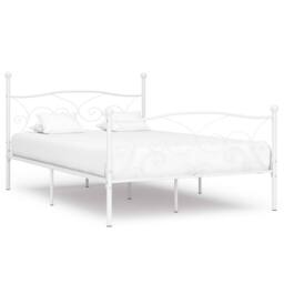 Berkfield Home Bed Frame with Slatted Base White Metal 120x200 cm - Size: Small Double - thumbnail 2