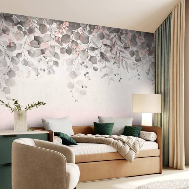 Superfresco Easy Botanical Cascade Mono Print To Order 3m x 2.8m Mural in White - image 1