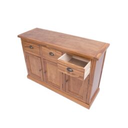 Cabinet Bits Tirolo Lacquered 3 Drawer 3 Door Sideboard Brass Cup Handle in Brown - thumbnail 4