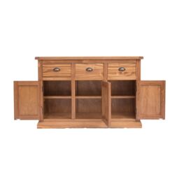 Cabinet Bits Tirolo Lacquered 3 Drawer 3 Door Sideboard Brass Cup Handle in Brown - thumbnail 5