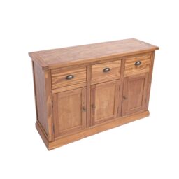 Cabinet Bits Tirolo Lacquered 3 Drawer 3 Door Sideboard Brass Cup Handle in Brown - thumbnail 3