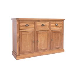 Cabinet Bits Tirolo Lacquered 3 Drawer 3 Door Sideboard Brass Cup Handle in Brown - thumbnail 2