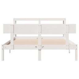 Berkfield Home Bed Frame without Mattress White 120x200 cm Solid Wood Pine - Size: Small Double - thumbnail 4