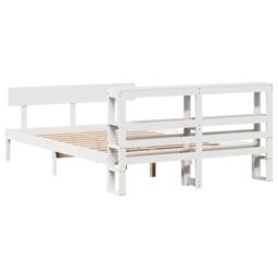 Berkfield Home Bed Frame without Mattress White 120x200 cm Solid Wood Pine - Size: Small Double - thumbnail 6