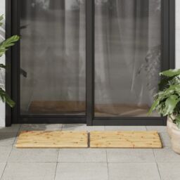 Berkfield Home Bath Mats 2 pcs 50x35 cm Bamboo in Brown - thumbnail 4