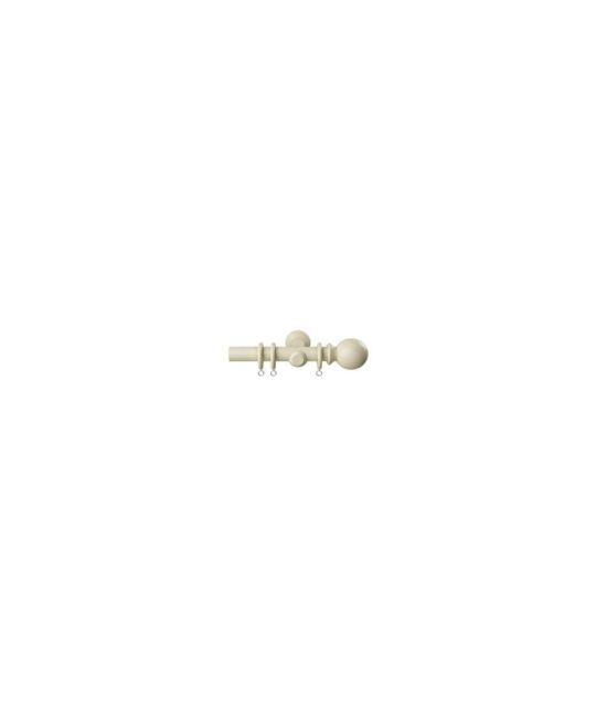 New Edge Blinds 28mm Woodland Curtain Pole Set - Cream - Size: 120 cm - image 1