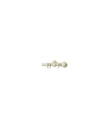 New Edge Blinds 28mm Woodland Curtain Pole Set - Cream - Size: 120 cm