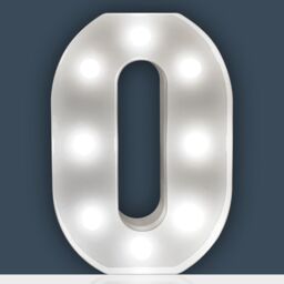 mysmartbuy Battery Powered 3D Letter O LED Light - Freestanding or Wall Mounted Alphabet Lighting Home or Party Decoration - H22 x W14 x D3cm in White - thumbnail 2