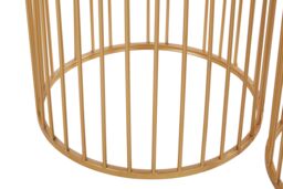 Orsina Nest Of 2 Round Side Tables, Gold Finish Metal Frame With Mirrored Tops, Nesting Tables For Living Room - thumbnail 5