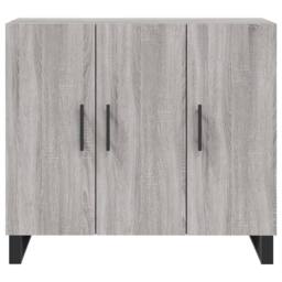 Berkfield Home Sideboard Grey Sonoma 90x34x80 cm Engineered Wood - Size: 90 x 34 x 80 cm - thumbnail 6