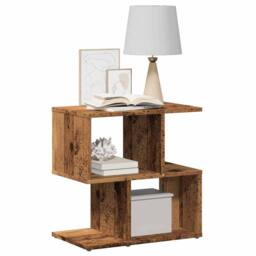 Berkfield Home Bedside Cabinet Old Wood 50x30x51.5 cm Engineered Wood in Brown - thumbnail 2