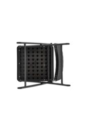 Living and Home Set of 2 Outdoor Rattan Plastic Folding Chairs in Black - thumbnail 6
