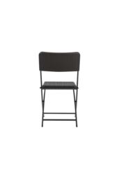 Living and Home Set of 2 Outdoor Rattan Plastic Folding Chairs in Black - thumbnail 5