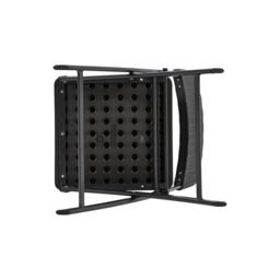 Living and Home Set of 2 Outdoor Rattan Plastic Folding Chairs in Black - thumbnail 7