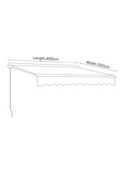 Garden Sanctuary Outdoor Retractable Patio Awning Canopy for Window & Door in Grey - Size: Small - thumbnail 6