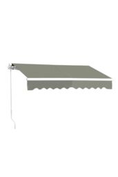 Garden Sanctuary Outdoor Retractable Patio Awning Canopy for Window & Door in Grey - Size: Small - thumbnail 5