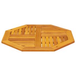 Berkfield Home Table Top 80x80x2.2 cm Octagonal Solid Wood Acacia in Brown - thumbnail 3