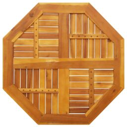 Berkfield Home Table Top 80x80x2.2 cm Octagonal Solid Wood Acacia in Brown - thumbnail 6