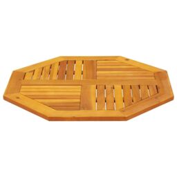 Berkfield Home Table Top 80x80x2.2 cm Octagonal Solid Wood Acacia in Brown - thumbnail 5