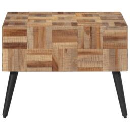 Berkfield Home Coffee Table Grey 55x55x40 cm Solid Reclaimed Teak - Size: 55 x 55 x 40 cm - thumbnail 4