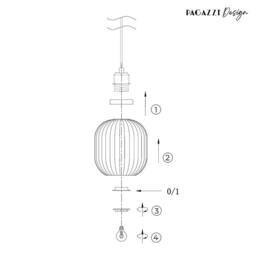Pagazzi Riva Antique Brass Easy-Fit Pendant in Gold - thumbnail 5