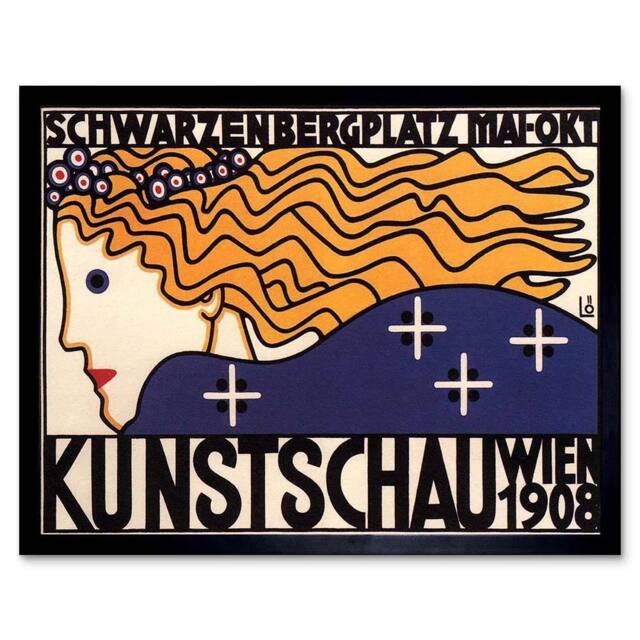 "Artery8 Exhibition Cultural Vienna Austria Vintage Retro Framed Wall Art Print - Size: W12"" x H16""" - image 1