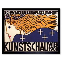 "Artery8 Exhibition Cultural Vienna Austria Vintage Retro Framed Wall Art Print - Size: W12"" x H16""" - thumbnail 1