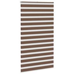 Berkfield Home Elegant Zebra Blind Brown 125x200 cm Fabric Width 120.9 cm Polyester - thumbnail 1