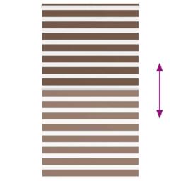 Berkfield Home Elegant Zebra Blind Brown 125x200 cm Fabric Width 120.9 cm Polyester - thumbnail 5