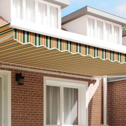 Berkfield Home Awning Valance for 5 m Frame Green & Yellow 4.8 x 0.2 m - thumbnail 3