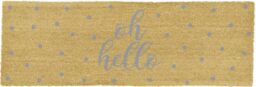 Artsy Mats Grey Oh Hello Spotty Patio Doormat in Beige - Size: 40 cm x 120 cm - thumbnail 4