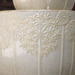 Primrose Ceramic Bronte Cascading Bowls Patio Water Feature with LED Lights 62cm in Stone - thumbnail 8