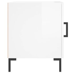 Berkfield Home Bedside Cabinets 2 pcs High Gloss White 40x40x50 cm Engineered Wood - Size: 40 x 40 x 50 cm - thumbnail 5