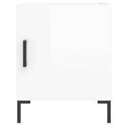 Berkfield Home Bedside Cabinets 2 pcs High Gloss White 40x40x50 cm Engineered Wood - Size: 40 x 40 x 50 cm - thumbnail 4