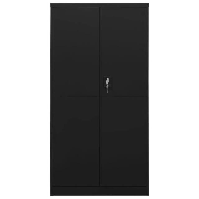 Berkfield Home Locker Cabinet Black 90x40x180 cm Steel - Size: 90 x 40 x 180 cm - image 1