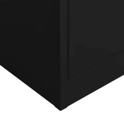 Berkfield Home Locker Cabinet Black 90x40x180 cm Steel - Size: 90 x 40 x 180 cm - thumbnail 6