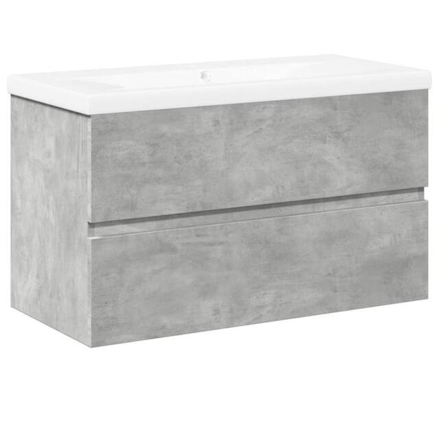 Berkfield Home 2 Piece Bathroom Furniture Set Concrete Grey Engineered Wood - image 1