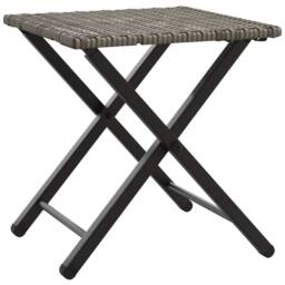 Berkfield Home Beautiful 5 Piece Garden Dining Set Foldable Grey Poly Rattan - thumbnail 6