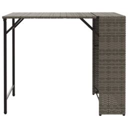 Berkfield Home Beautiful 5 Piece Garden Dining Set Foldable Grey Poly Rattan - thumbnail 5