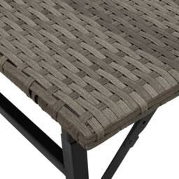 Berkfield Home Beautiful 5 Piece Garden Dining Set Foldable Grey Poly Rattan - thumbnail 9