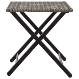 Berkfield Home Beautiful 5 Piece Garden Dining Set Foldable Grey Poly Rattan - thumbnail 7